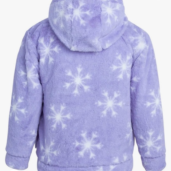 Disney Girls Puffer/Faux Fur Hooded Reversible Jacket. - Picture 4 of 14